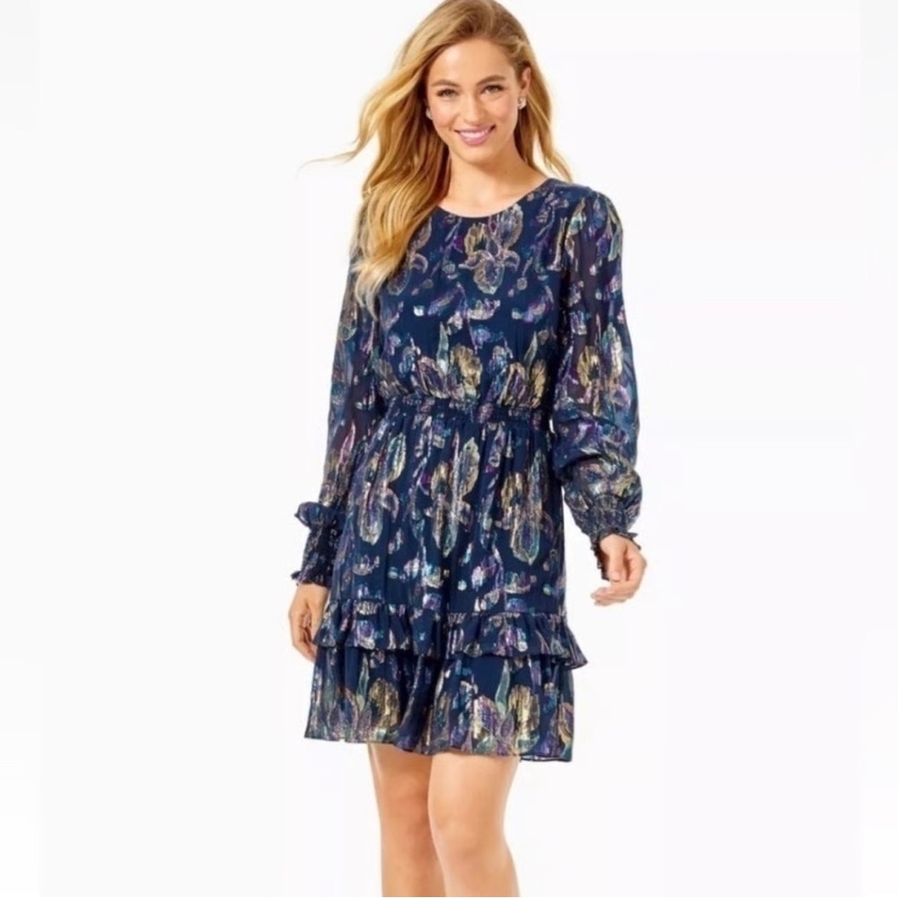 Lilly Pulitzer Dotti Silk Ruffle Dress
